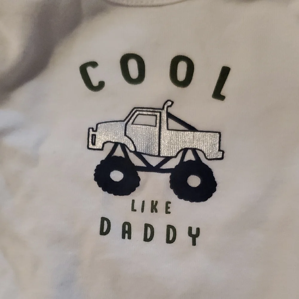 🐻 Carter's White Bodysuit with Truck Graphic